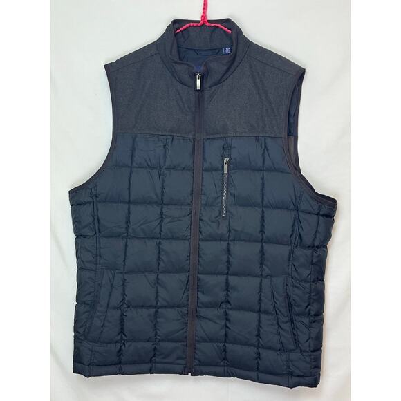 Roundtree & Yorke Men’s XL Gray/Black Quilted Zip-Front Vest – Layering Piece - Picture 1 of 9
